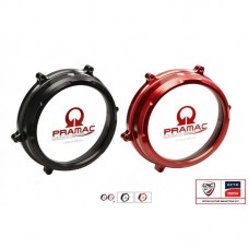 CNC Racing PRAMAC RACING LIMITED EDITION Clear Wet Clutch Cover for the Ducati Panigale / Streetfighter V2 (20-24)